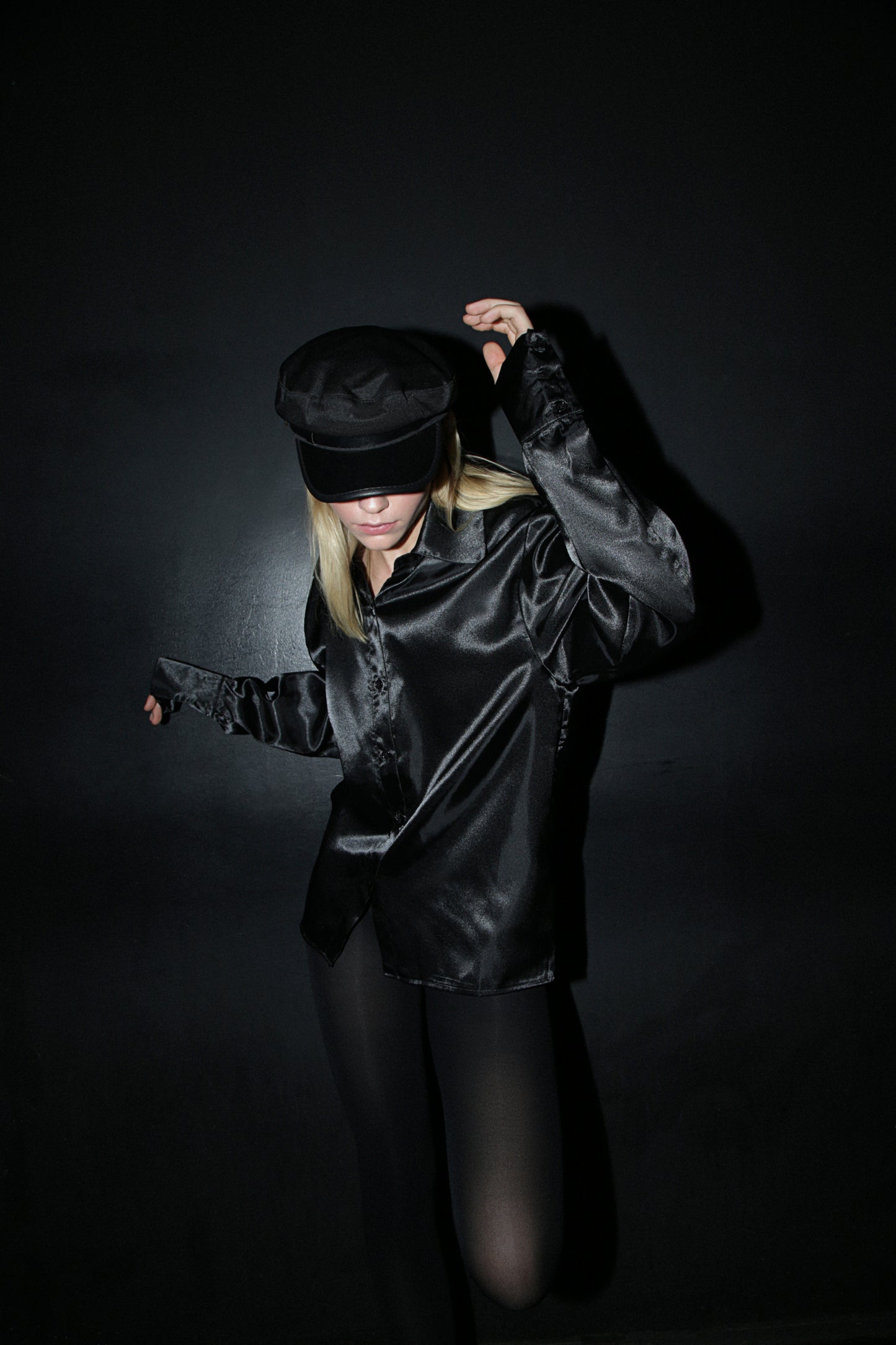 Black Satin Shirt