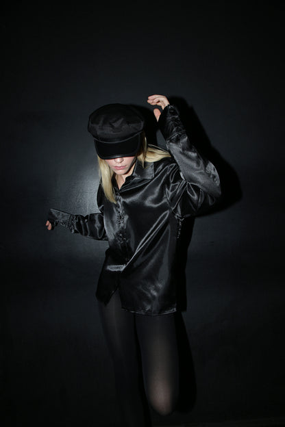 Black Satin Shirt