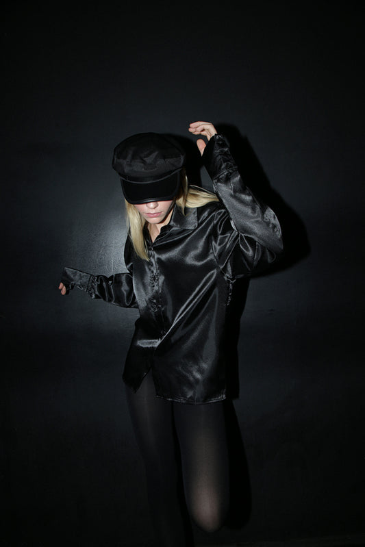 Black Satin Shirt