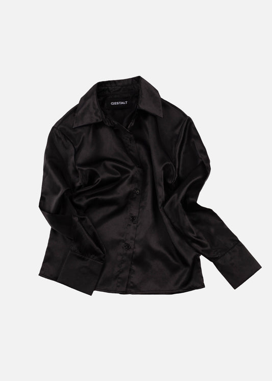 Black Satin Shirt