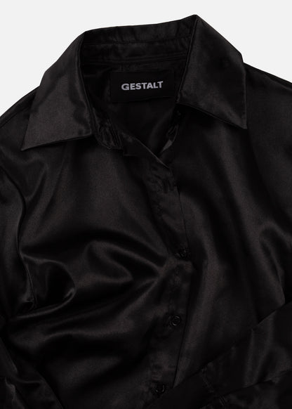 Black Satin Shirt